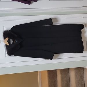 Long Black Coat with fur hood